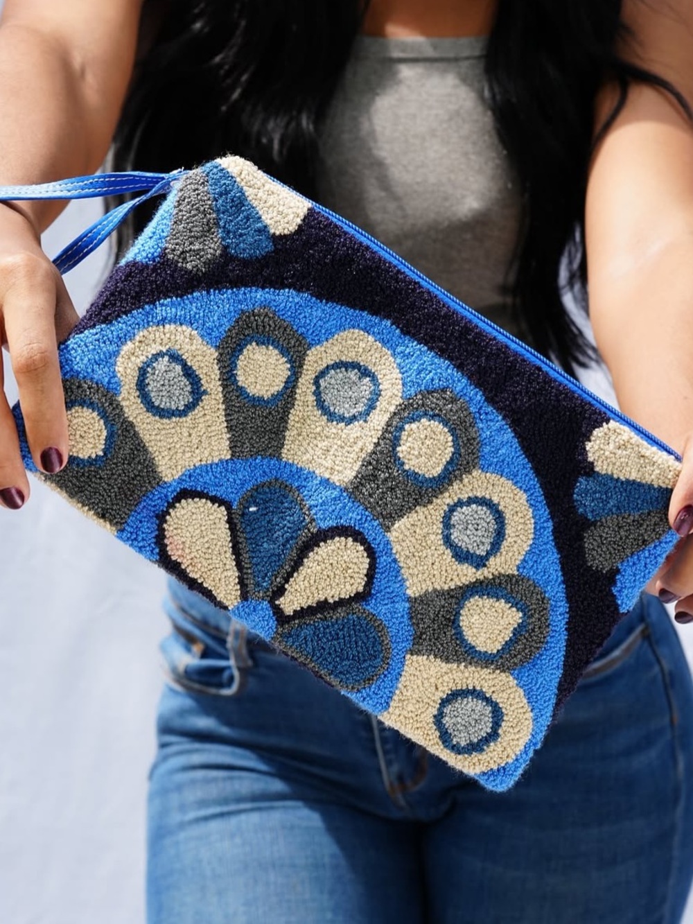 Dahlia Handmade Wayuu Punch-needle Clutch